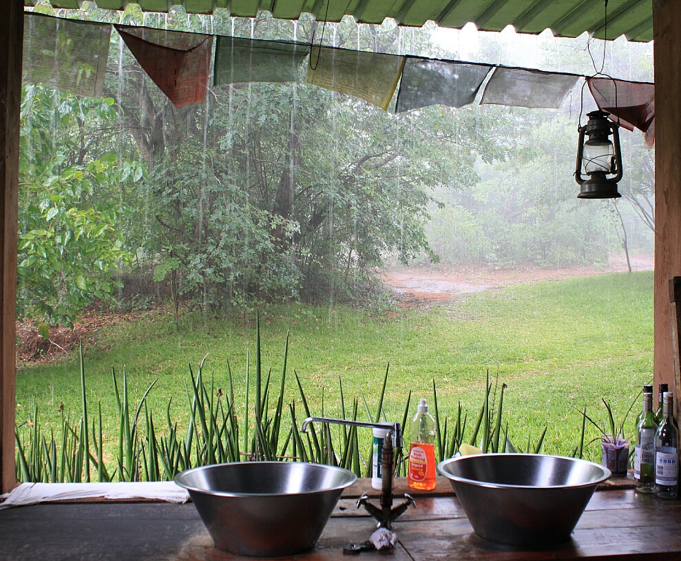 The rain last November, seen from inside my kitchen.