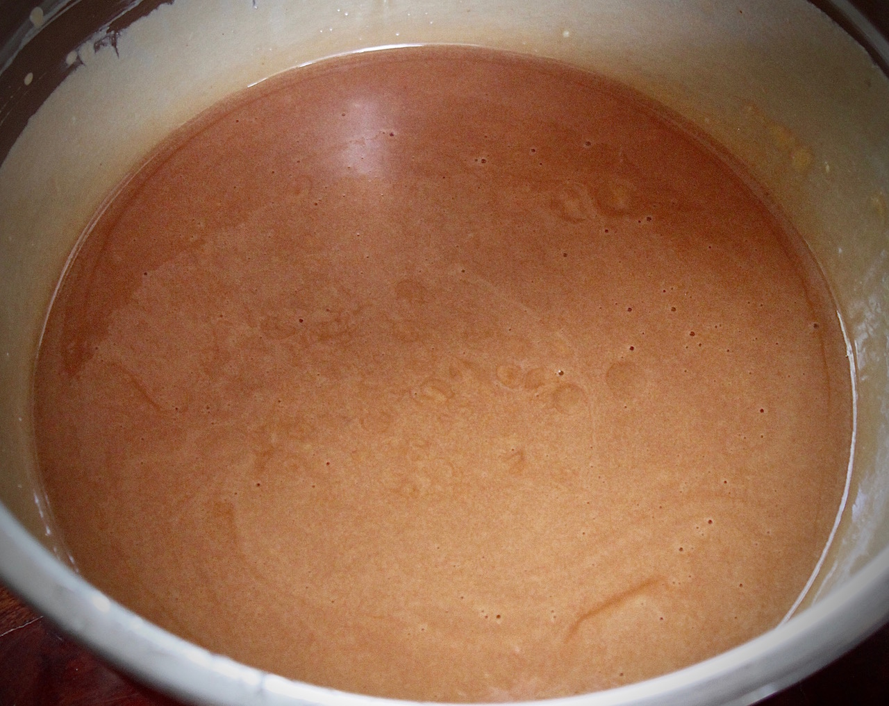 The custard, after the mungomba fruit was added.